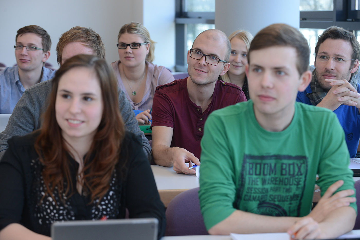 Studierende in einer Vorlesung an der Leibniz-FH
